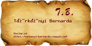 Tárkányi Bernarda névjegykártya